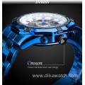 Forsining Blue Design Stainless Steel Men Mechanical Automatic Wrist Watches Top Brand Luxury Military Sport Male Clock